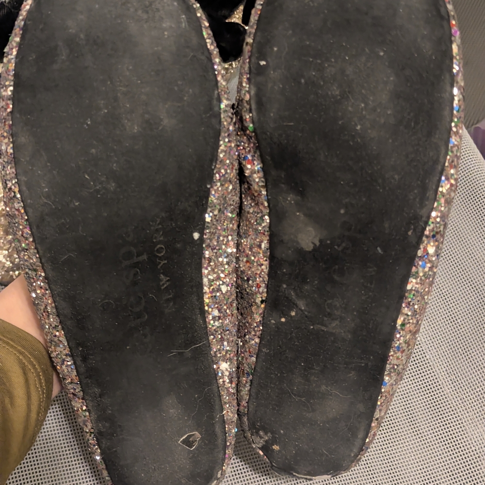 Kate Spade Gold and Multi Glitter Slipper Flats - Picture 6 of 16